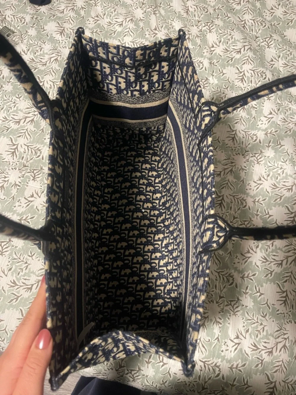 Navy and Beige Tote